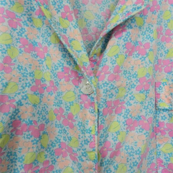 Victoria's Secret Womens Floral Pajama Top Multicolor Size XL‎ Button Up - Picture 5 of 15